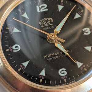 Black Dial Rocar Swiss Mechanical Watch